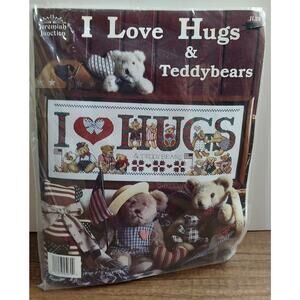 I Love Hugs & Teddybears Jeremiah Junction Complete Kit JL118 Cross Stitch B15